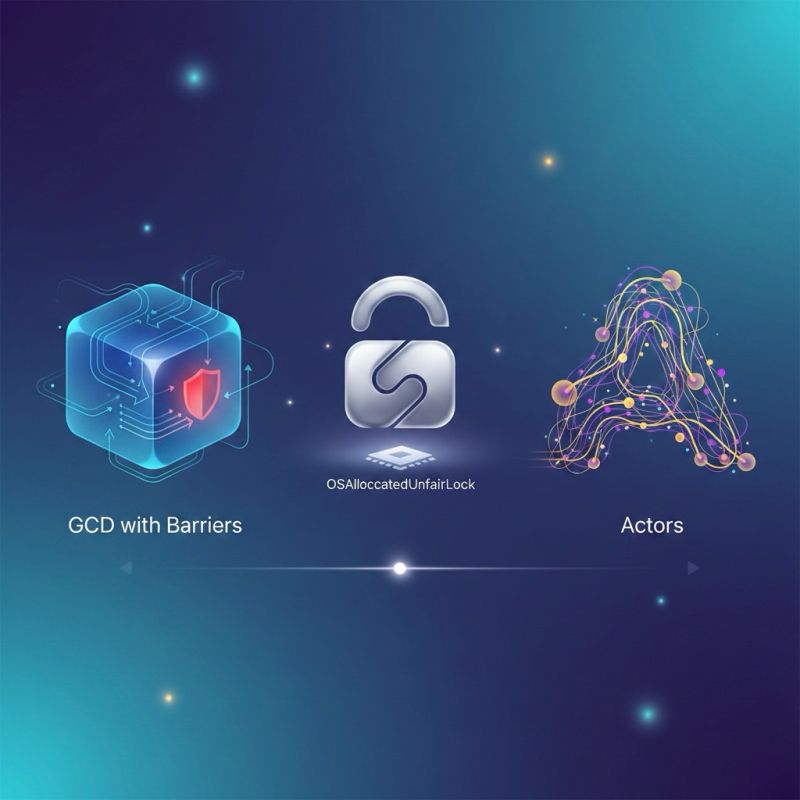 Thread safety en Swift: ¿GCD con barreras, OSAllocatedUnfairLock o&nbsp;actors?